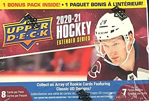 2020/21 Upper Deck Extended Series NHL Hockey Blaster Box - 7 Packs per Box - 8 Cards per Pack - Collect Young Guns Rookie Cards