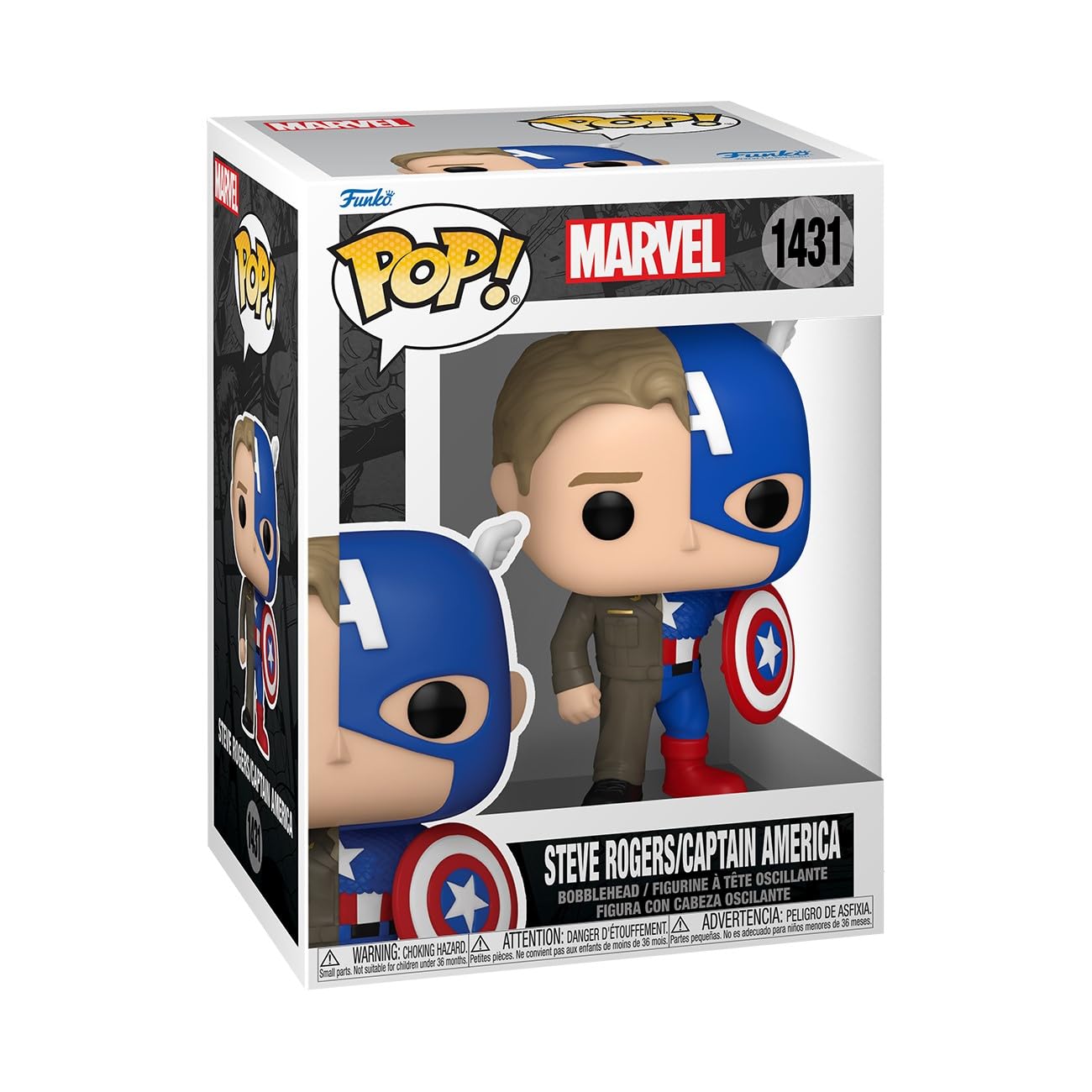 Funko Pop! Marvel: Split - Captain America/Steve Rogers