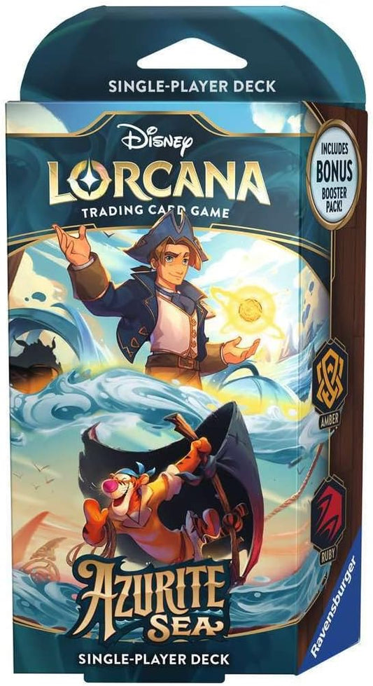 Ravensburger Disney Lorcana TCG: Azurite Sea - Amber & Ruby Single-Player Starter Deck | Engaging Gameplay | Over 200 Original Disney Artworks | Ideal for Ages 8+