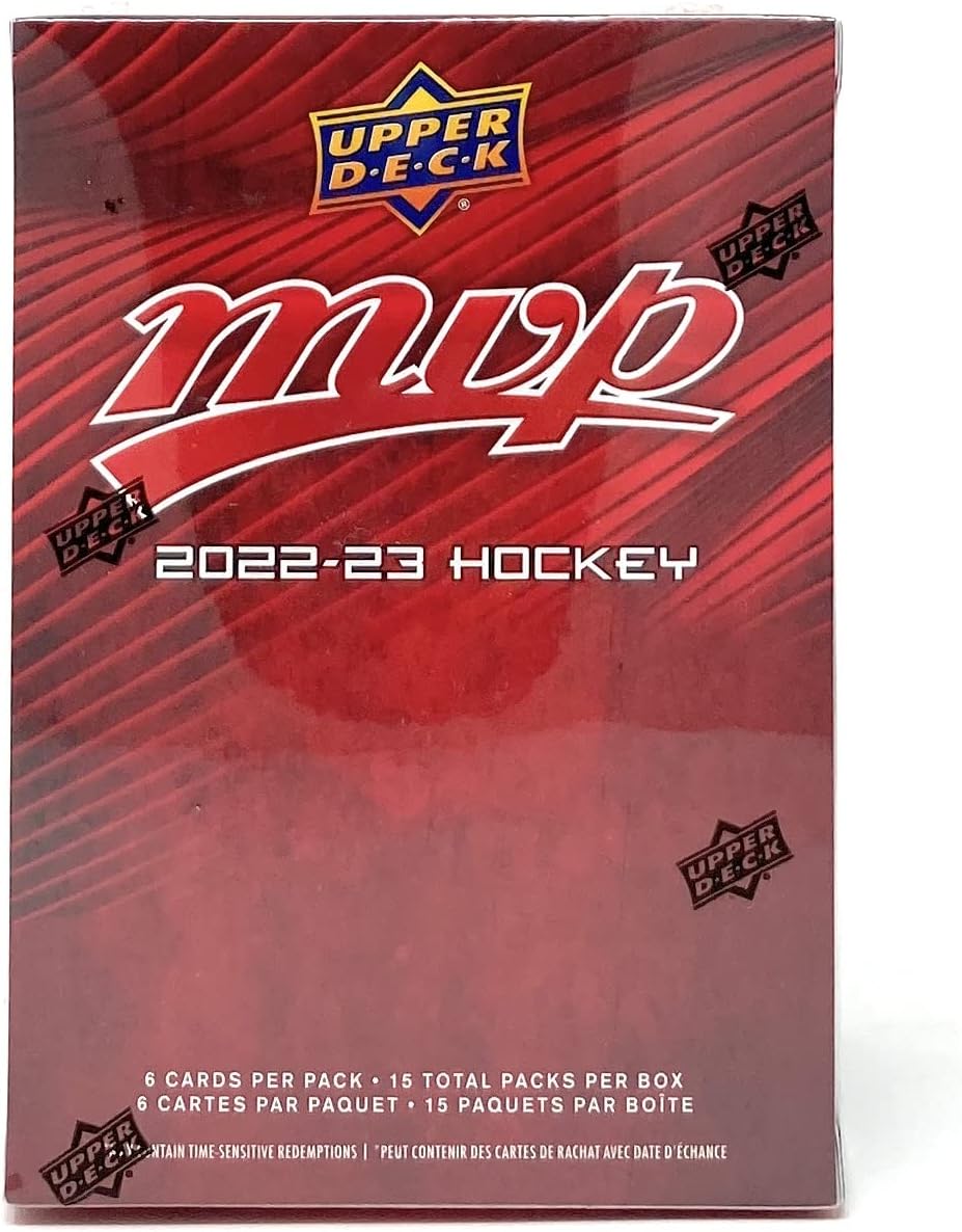 NHL Upper Deck 2022-23 MVP Hockey Trading Card BLASTER Box [15 Packs, Blaster-Exclusive Gold Script Parallels]