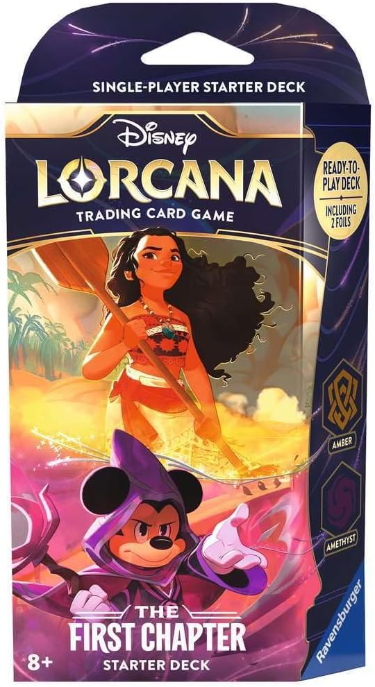 Ravensburger Disney Lorcana TCG: The First Chapter - Amber & Amethyst Single-Player Starter Deck | Engaging Gameplay | Over 200 Original Disney Artworks | Ideal for Ages 8+