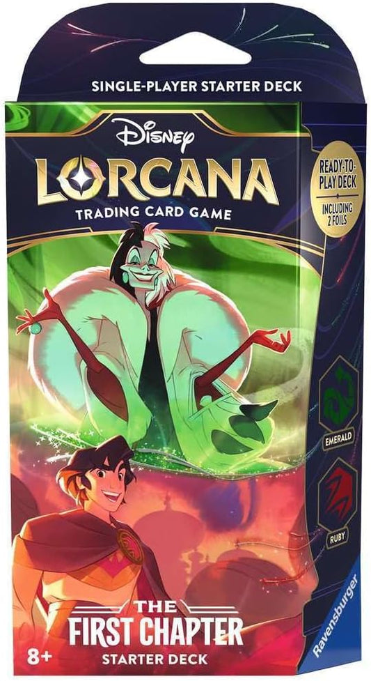 Ravensburger Disney Lorcana TCG: The First Chapter - Ruby & Emerald Single-Player Starter Deck | Engaging Gameplay | Over 200 Original Disney Artworks | Ideal for Ages 8+