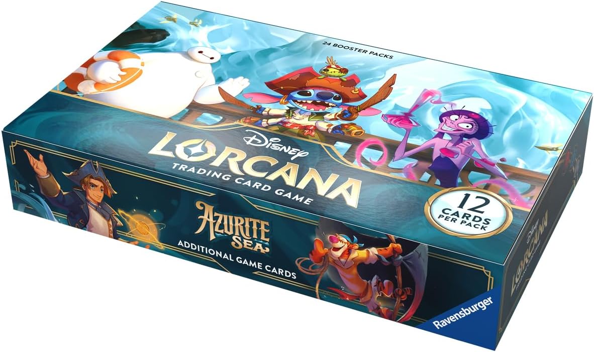 Ravensburger Disney Lorcana TCG: Azurite Sea Booster Pack Display | 24 Packs with 12 Trading Cards Each | Ideal for Collectors & Disney Fans | Suitable for Ages 8+