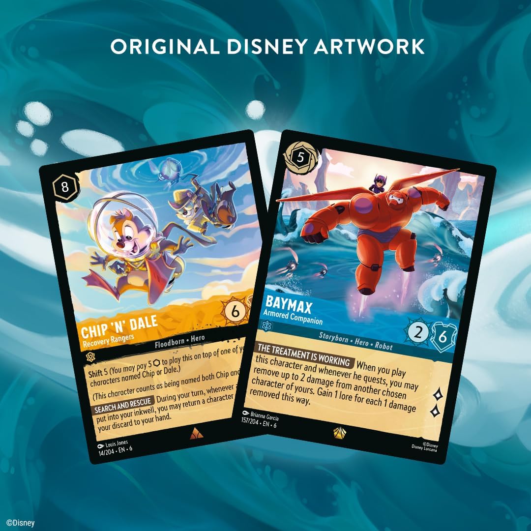 Ravensburger Disney Lorcana TCG: Azurite Sea Booster Pack Display | 24 Packs with 12 Trading Cards Each | Ideal for Collectors & Disney Fans | Suitable for Ages 8+