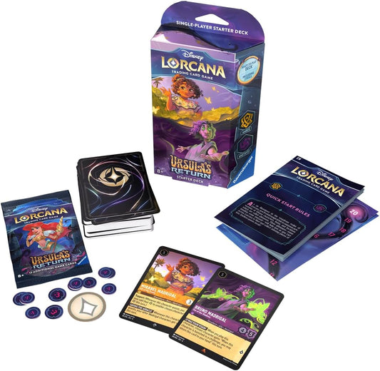 Ravensburger Disney Lorcana TCG: Ursula's Return - Amber & Amethyst Single-Player Starter Deck | Engaging Gameplay | Over 200 Original Disney Artworks | Ideal for Ages 8+