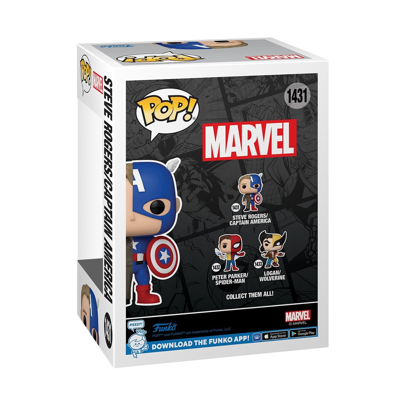 Funko Pop! Marvel: Split - Captain America/Steve Rogers