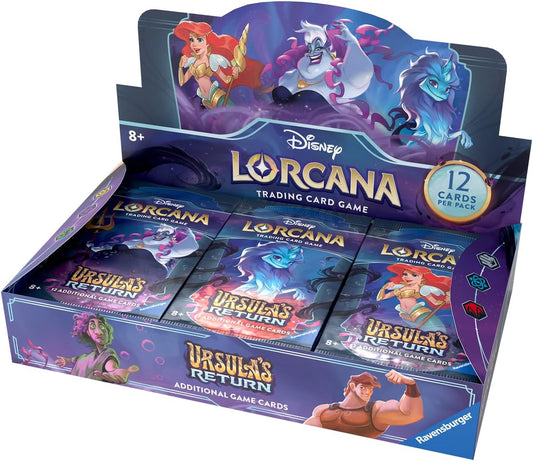 Ravensburger Disney Lorcana TCG: Ursula's Return Booster Pack Display | 24 Packs with 12 Trading Cards Each | Ideal for Collectors & Disney Fans | Suitable for Ages 8+