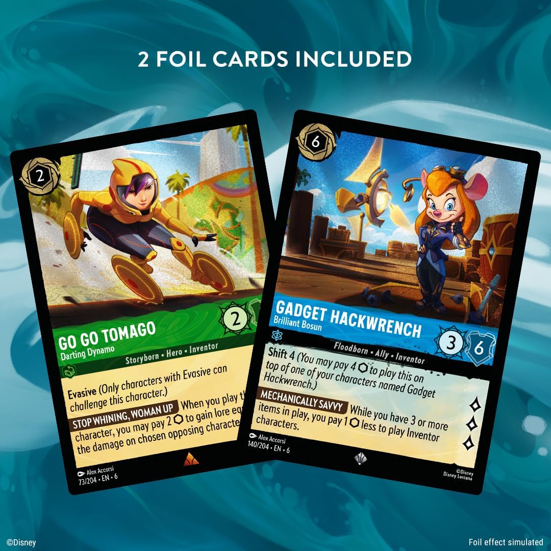 Ravensburger Disney Lorcana TCG: Azurite Sea - Emerald & Sapphire Single-Player Deck | Engaging Gameplay | Over 200 Original Disney Artworks | Ideal for Ages 8+