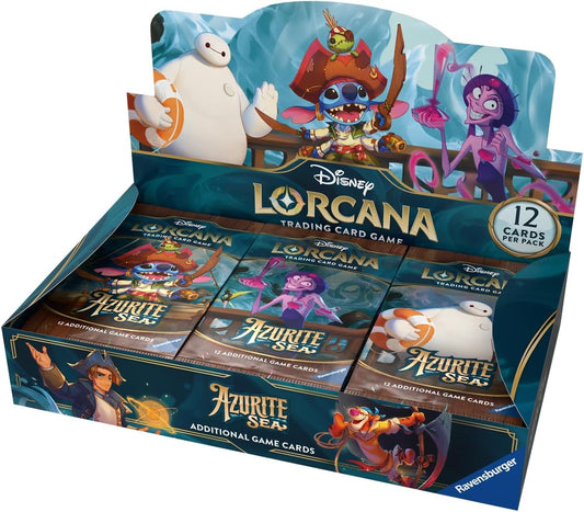 Ravensburger Disney Lorcana TCG: Azurite Sea Booster Pack Display | 24 Packs with 12 Trading Cards Each | Ideal for Collectors & Disney Fans | Suitable for Ages 8+