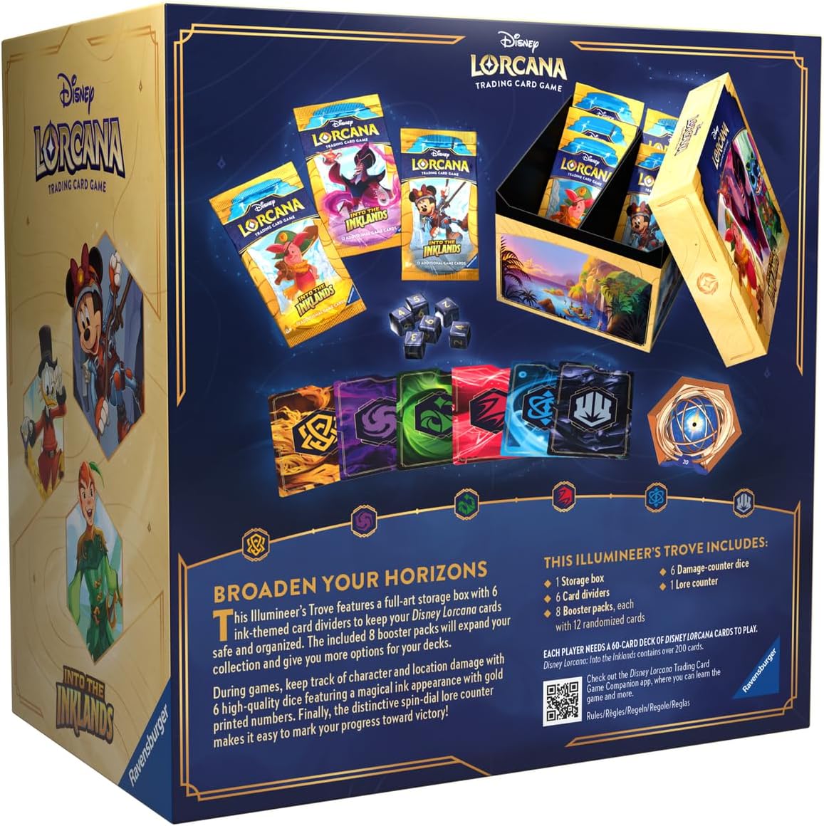 Ravensburger Disney Lorcana TCG: Into The Inklands Trove | Secure Card Storage | Includes Booster Packs & Comprehensive Guide | Original Disney Artwork | Ages 8+