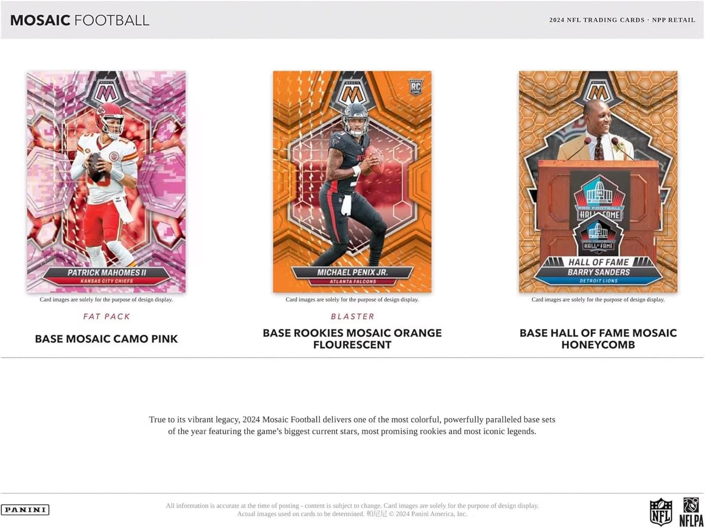 2024 Panini NFL Mosaic Football Trading Cards Blaster Box