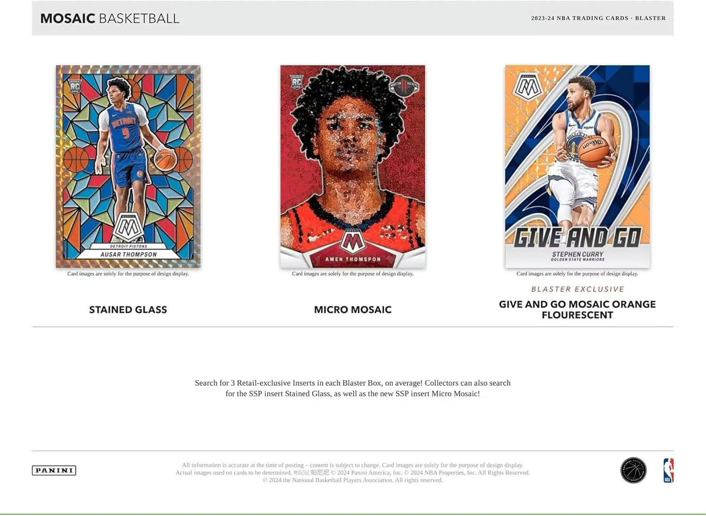 2023-24 Panini Mosaic Basketball NBA Blaster Box