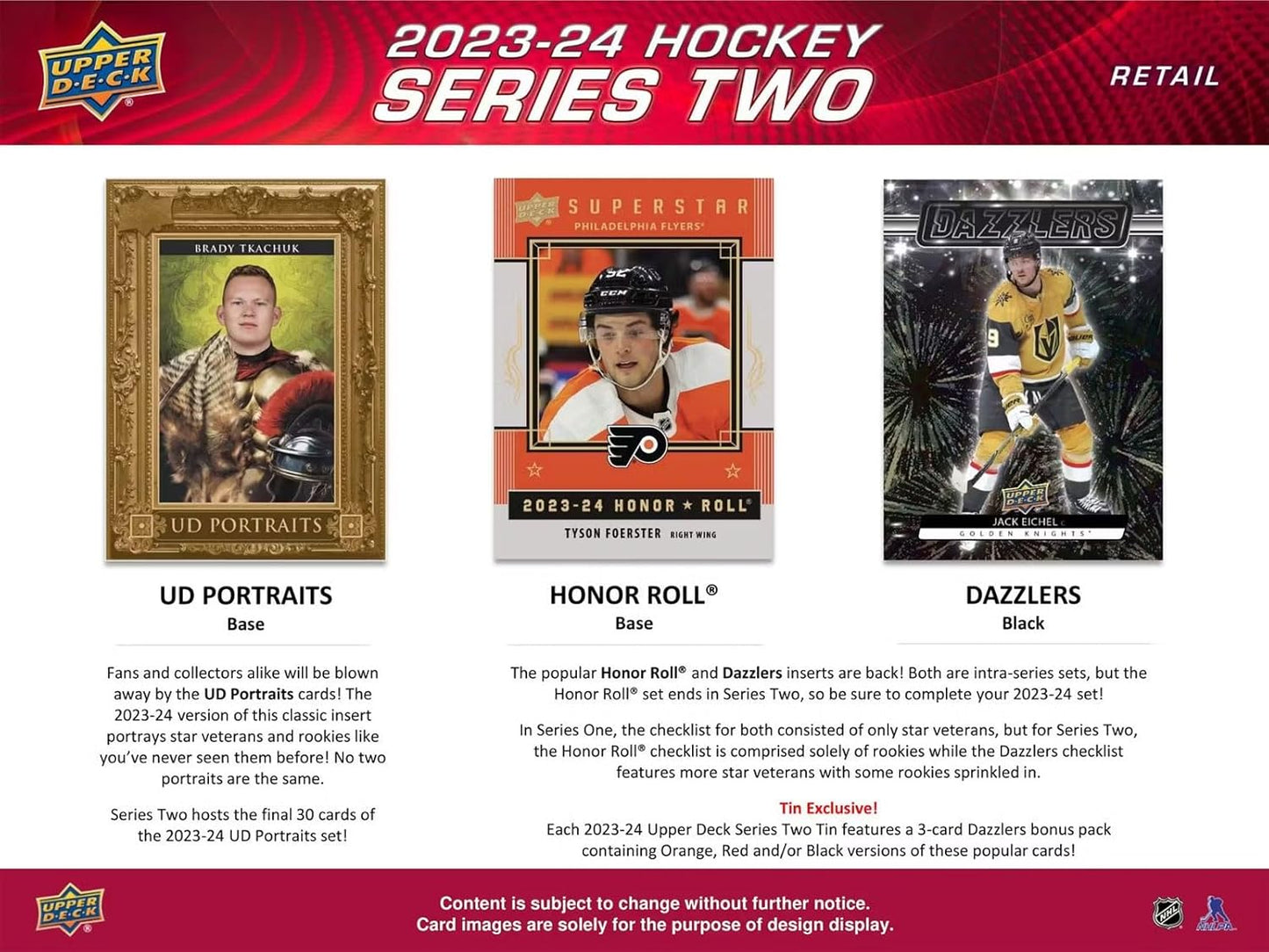 2023 2024 Upper Deck Hockey Series Two Blaster Box with Chance for Connor Bedard Young Guns Rookie Card