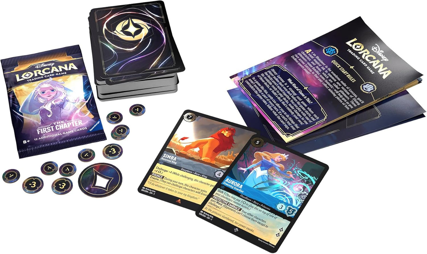 Ravensburger Disney Lorcana TCG: The First Chapter - Sapphire & Steel Single-Player Starter Deck | Engaging Gameplay | Over 200 Original Disney Artworks | Ideal for Ages 8+