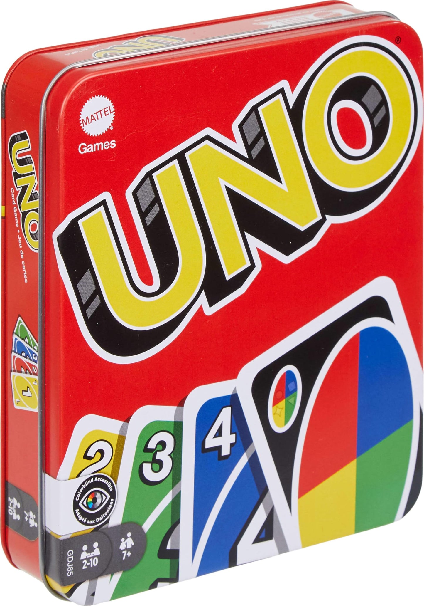 Mattel Games UNO Card Game in a Collectible Storage Tin for Kids, Adults, Families, Parties & Travel, 2 to 10 Players (Amazon Exclusive)