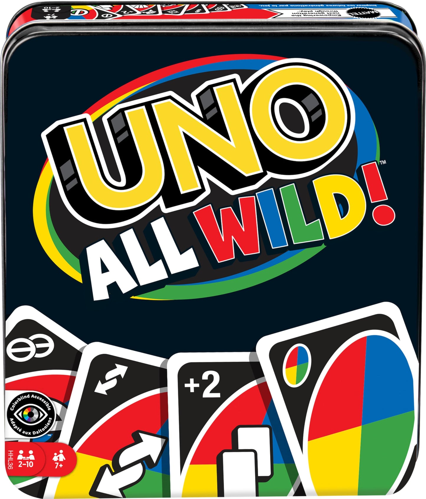 Mattel Games UNO Card Game in a Collectible Storage Tin for Kids, Adults, Families, Parties & Travel, 2 to 10 Players (Amazon Exclusive)