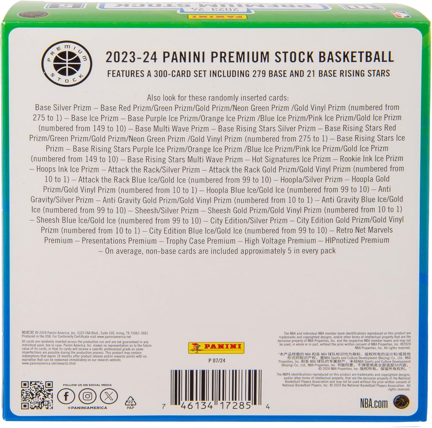 2023-24 Panini Premium Stock Basketball Trading Cards Mega Box