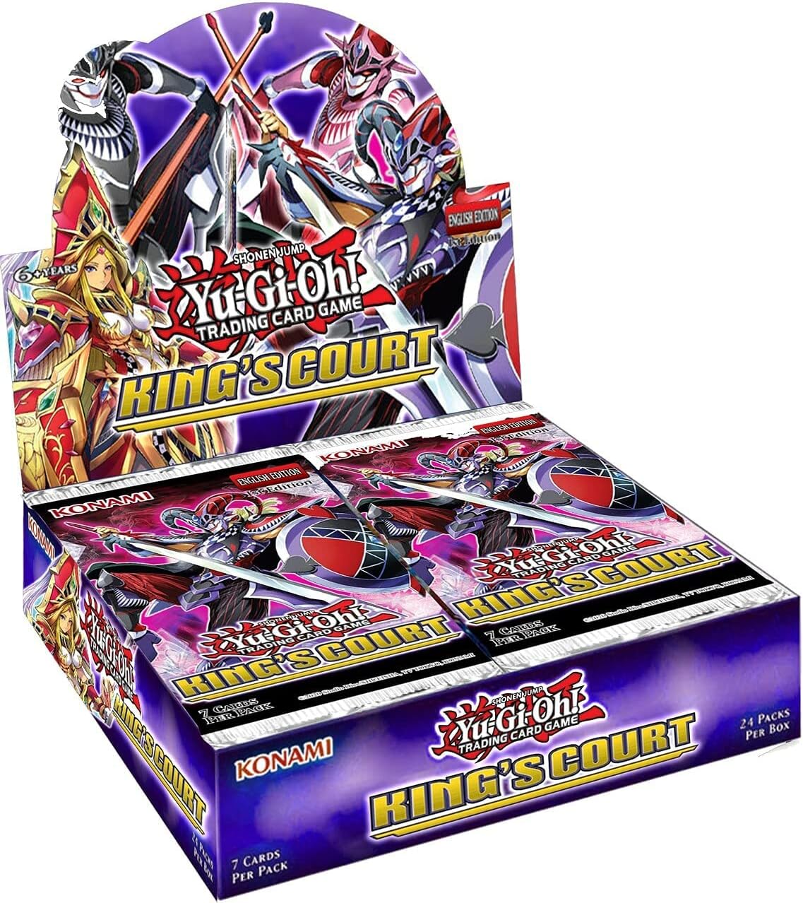 YuGiOh King's Court Booster Box (24 Packs, 7 Cards per Pack)