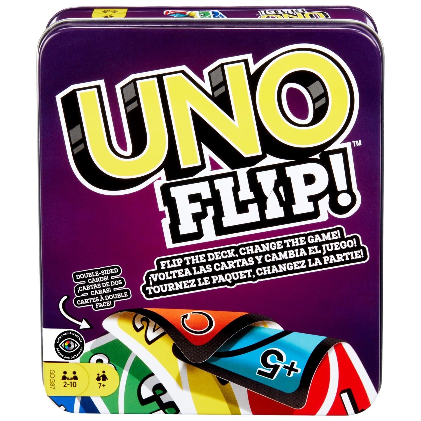 Mattel Games UNO Card Game in a Collectible Storage Tin for Kids, Adults, Families, Parties & Travel, 2 to 10 Players (Amazon Exclusive)