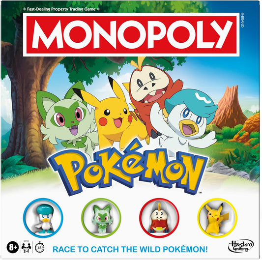 Monopoly Pokémon Edition Board Game | Ages 8 and Up | 2 to 4 Players | Kids Games for Pokémon Fans | Fun Family Games| 45 Mins. Avg.