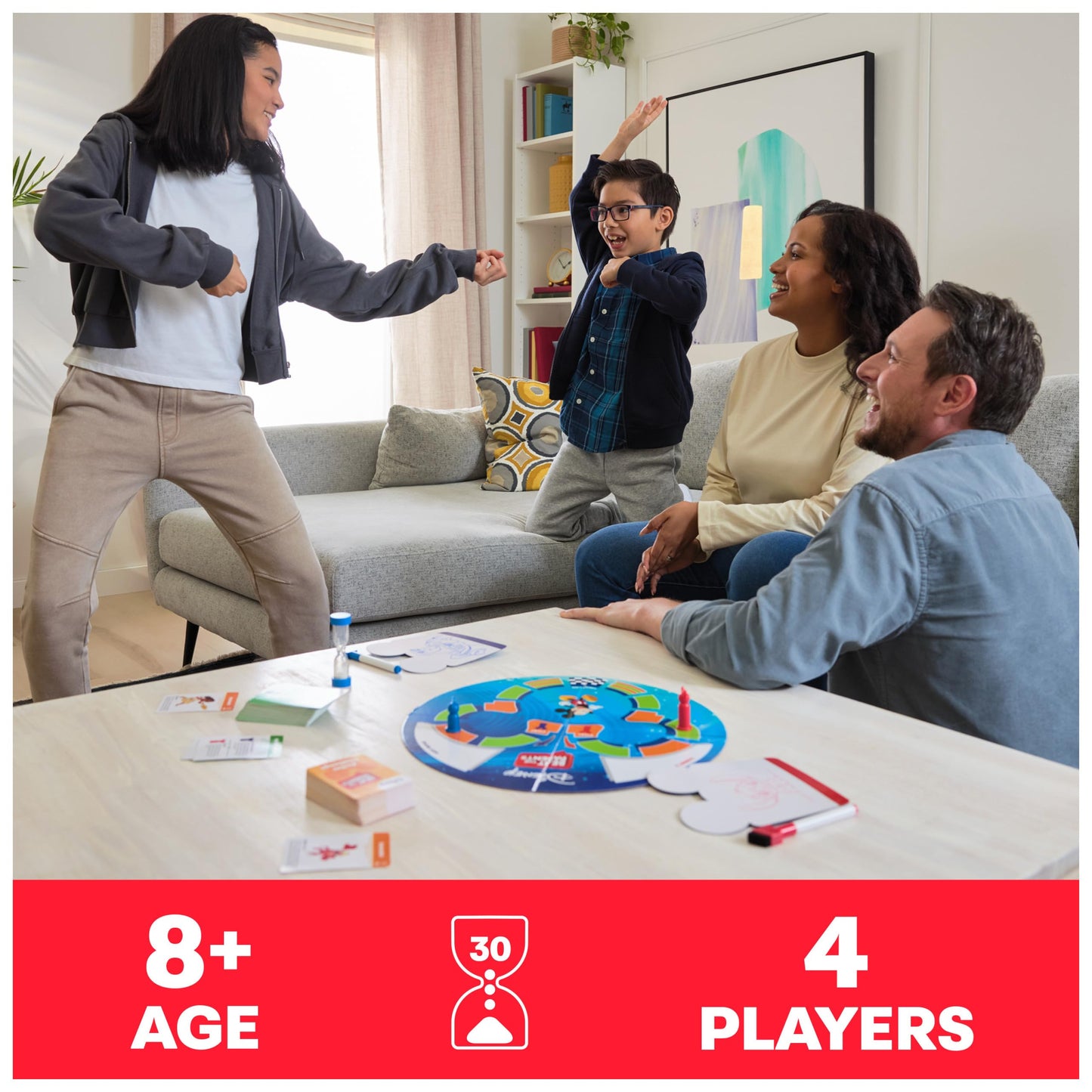 Beat The Parents Disney Edition Board Game, Kids vs. Parents Family Board Games, Fun Games, Family Games, Disney Gifts, Games for Kids Ages 8+