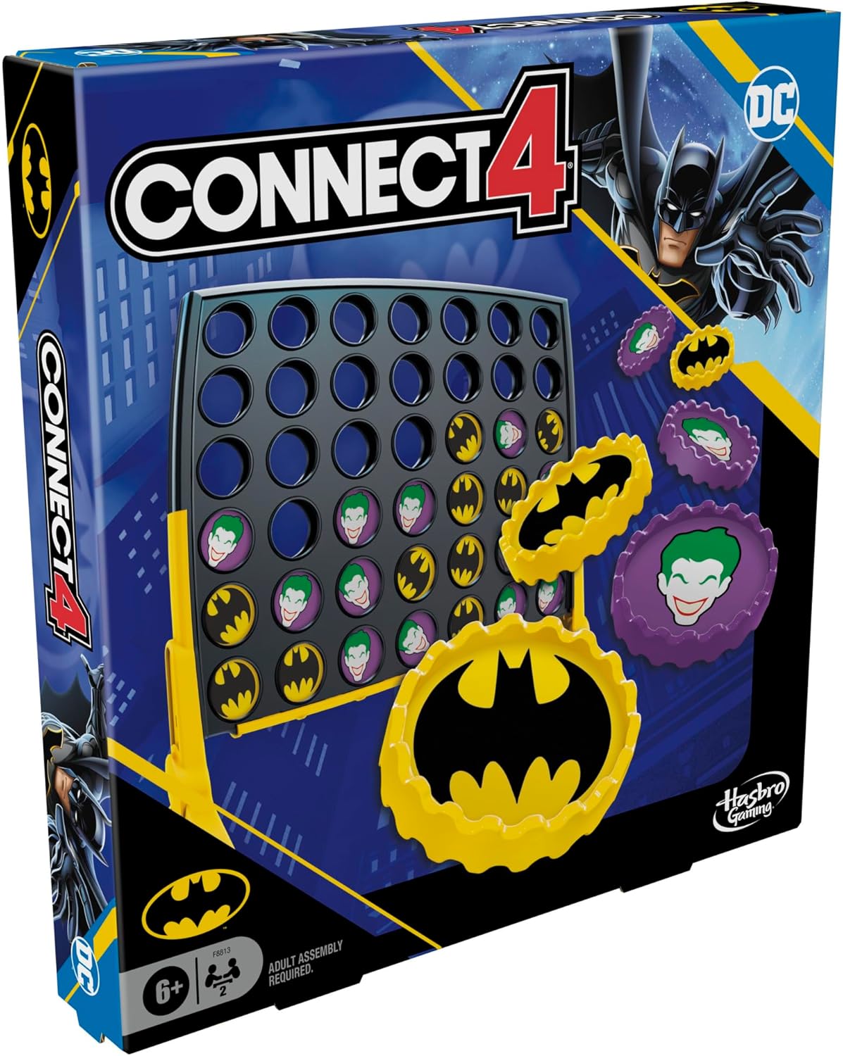 Connect 4 Batman Game | Batman-Themed 4 in a Row Game | Ages 6 and Up| For 2 Players | Strategy Board Games for Kids and Families (Amazon Exclusive)