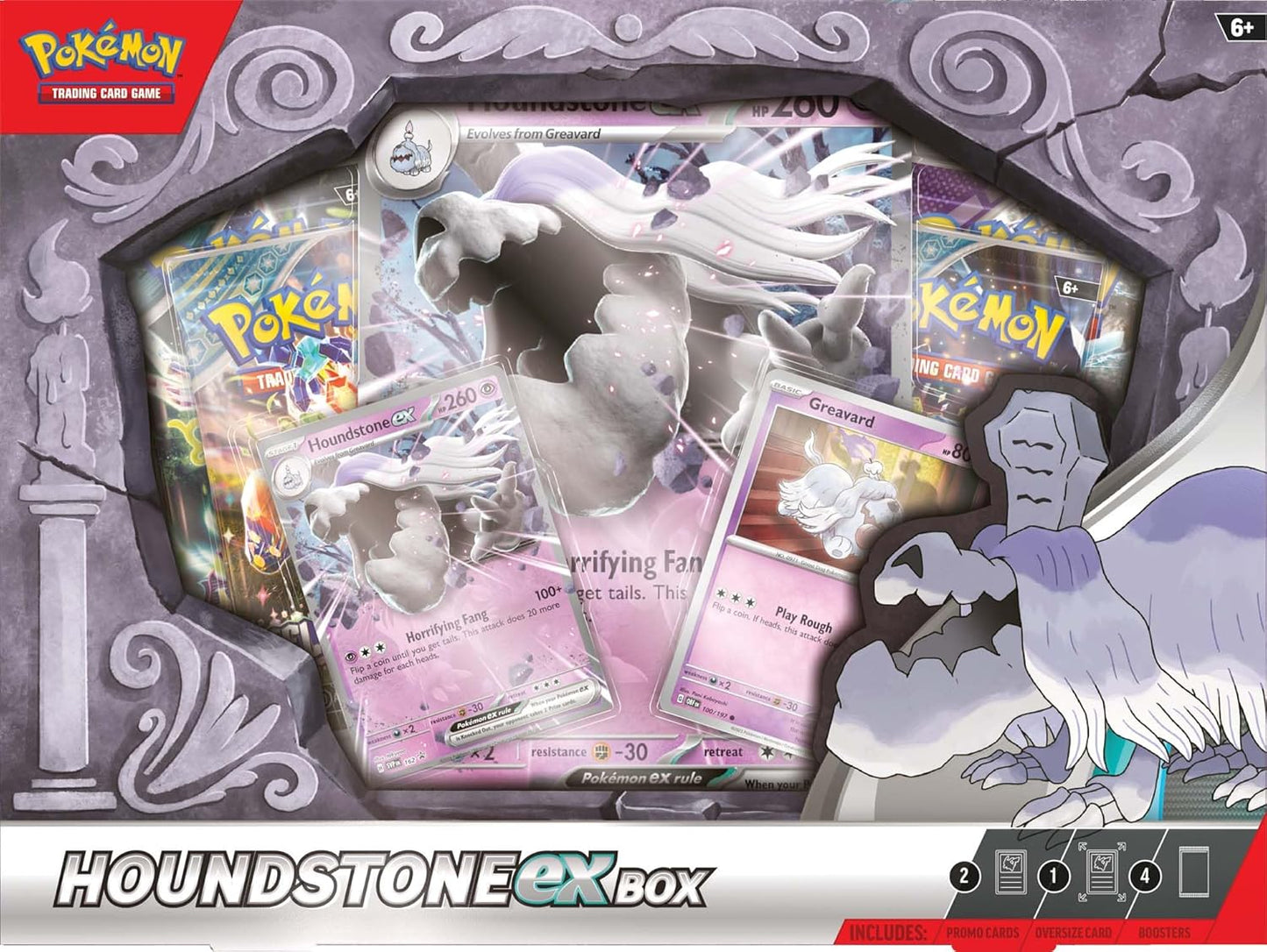 Pokémon TCG: Houndstone ex Box - 4 Packs, Promos