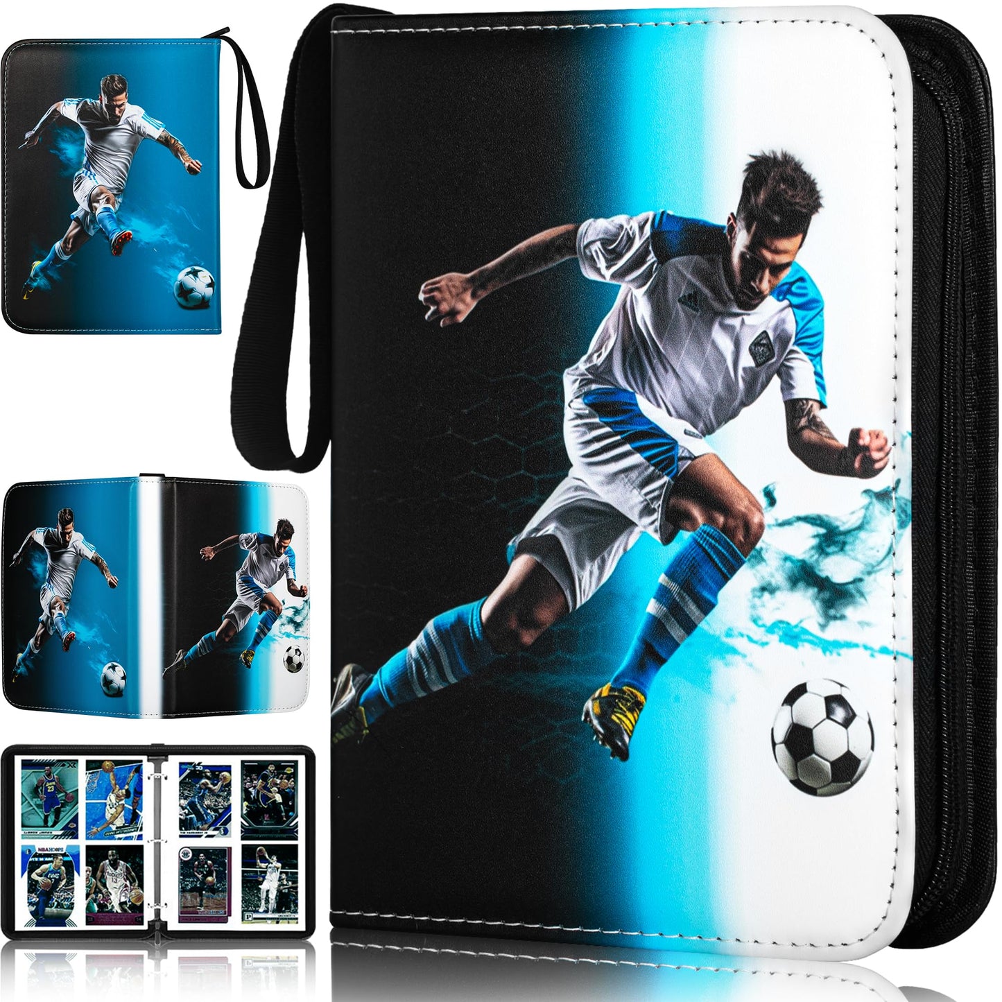 Basketball Card Binder,2024-2025 Sports Trading Card with Sleeves Holder Album,440 Pockets Basketball Card Holder Sheets Display Storage Protectors for Collectors Boys and Girls Gift