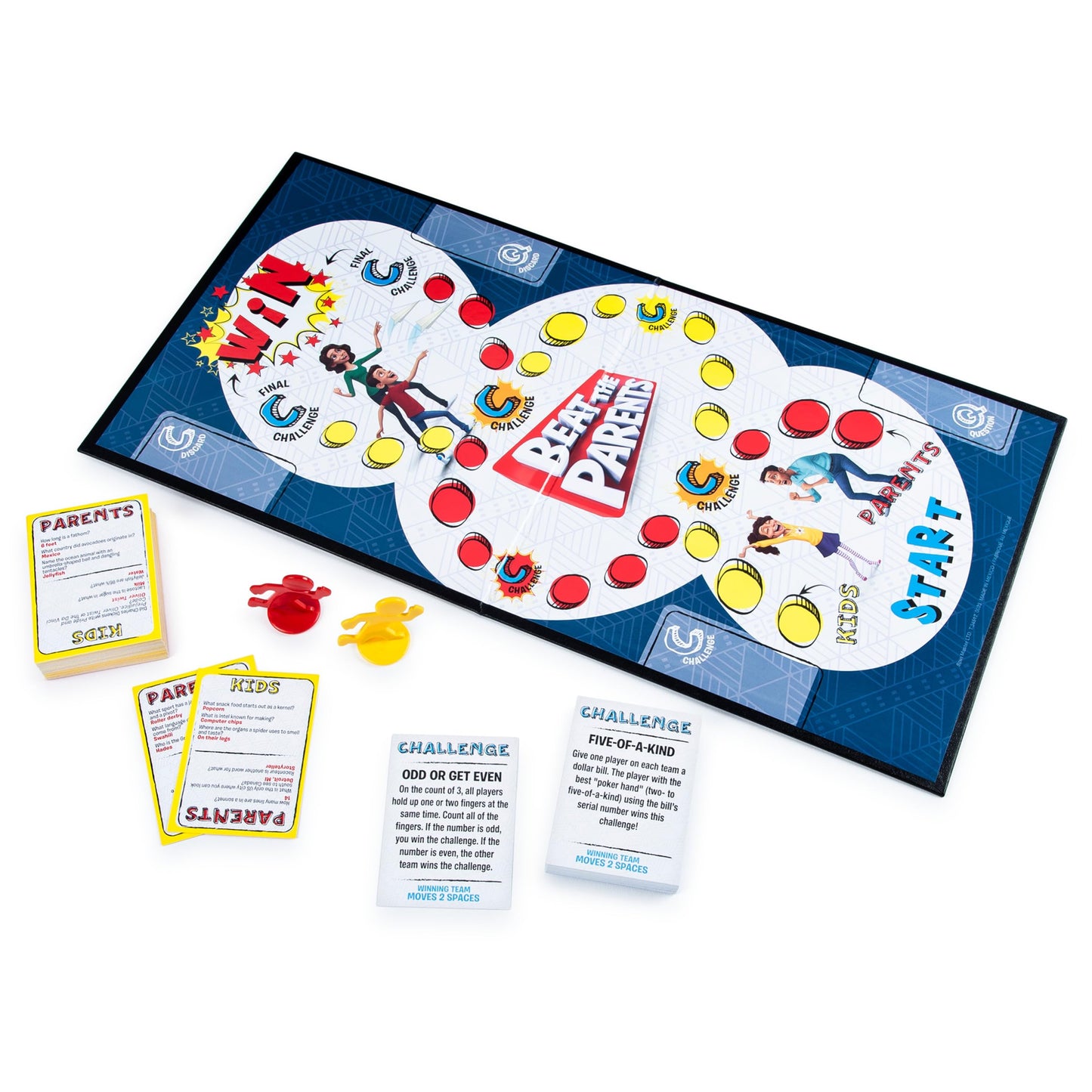 Beat The Parents Disney Edition Board Game, Kids vs. Parents Family Board Games, Fun Games, Family Games, Disney Gifts, Games for Kids Ages 8+