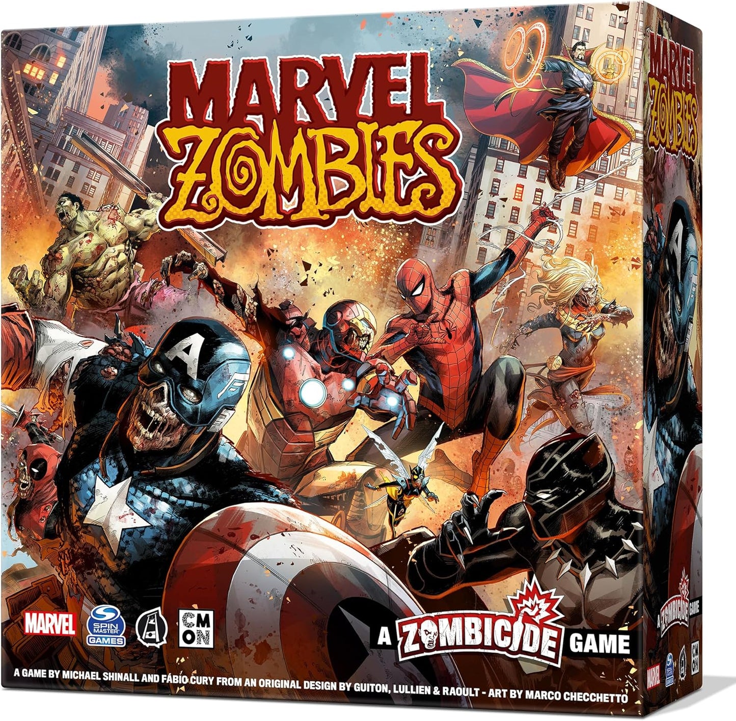 CMON Marvel Zombies - A Zombicide Game: Embrace The Hunger as Heroes Turn Undead in The Ultimate Marvel Crossover! Cooperative Strategy Game, Ages 14+, 1-6 Players, 90 Minute Playtime, Made