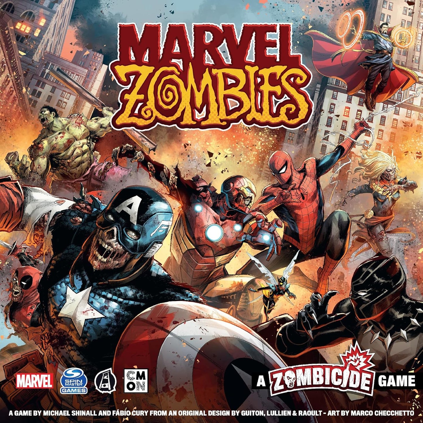 CMON Marvel Zombies - A Zombicide Game: Embrace The Hunger as Heroes Turn Undead in The Ultimate Marvel Crossover! Cooperative Strategy Game, Ages 14+, 1-6 Players, 90 Minute Playtime, Made