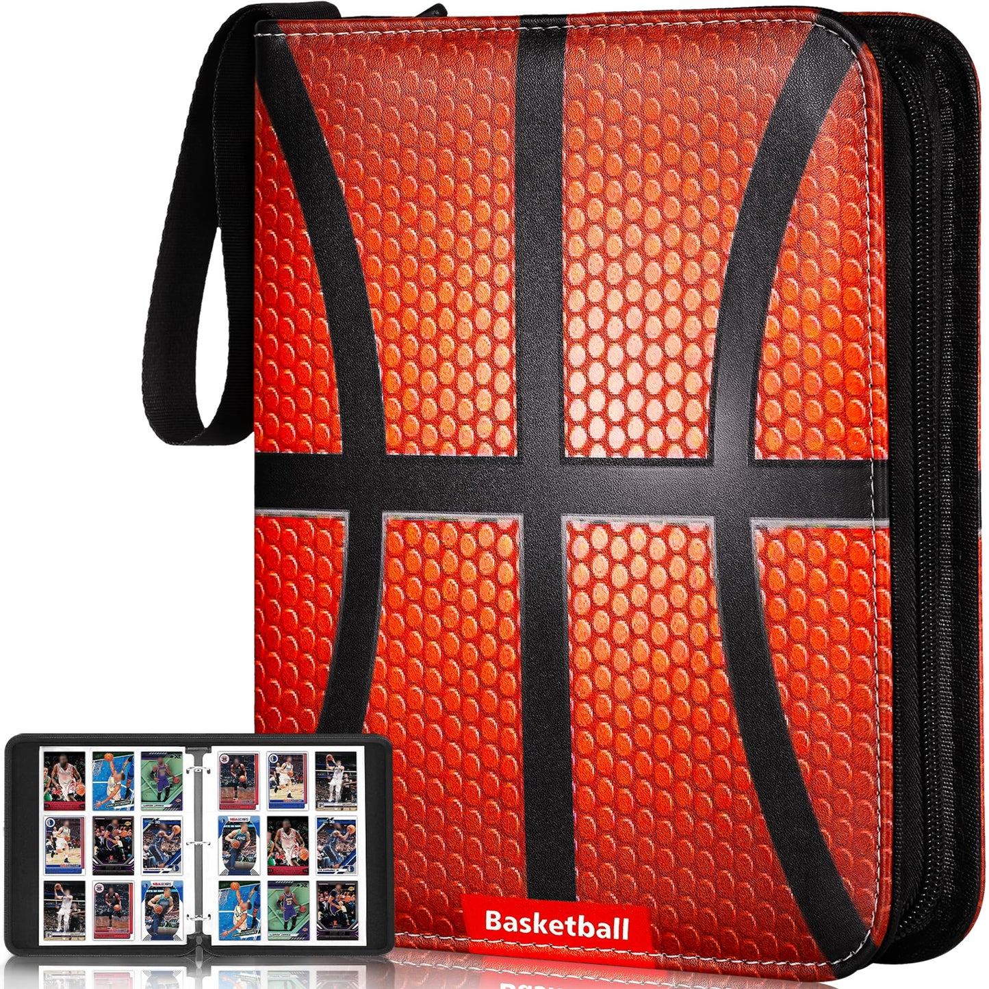 Basketball Card Binder,2024-2025 Sports Trading Card with Sleeves Holder Album,440 Pockets Basketball Card Holder Sheets Display Storage Protectors for Collectors Boys and Girls Gift