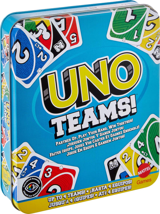 Mattel Games UNO Card Game in a Collectible Storage Tin for Kids, Adults, Families, Parties & Travel, 2 to 10 Players (Amazon Exclusive)